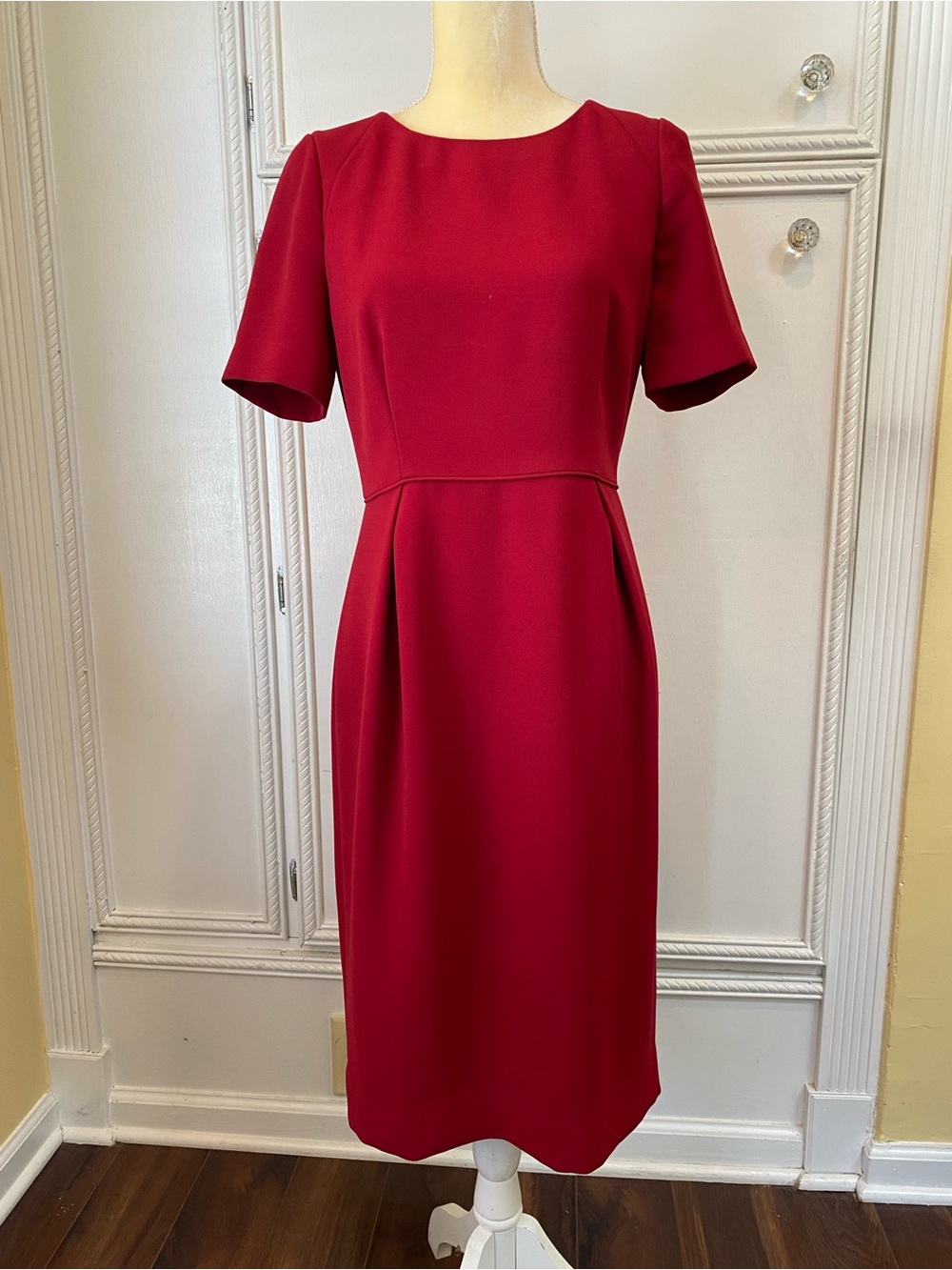 J. Crew Crimson Midi Sheath Dress